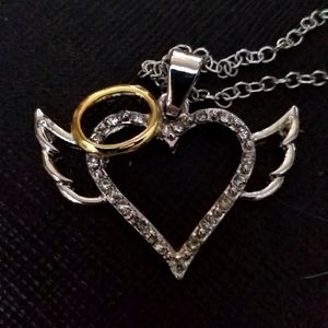 What Mood Are You In? Angelic Heart Pendant Necklace